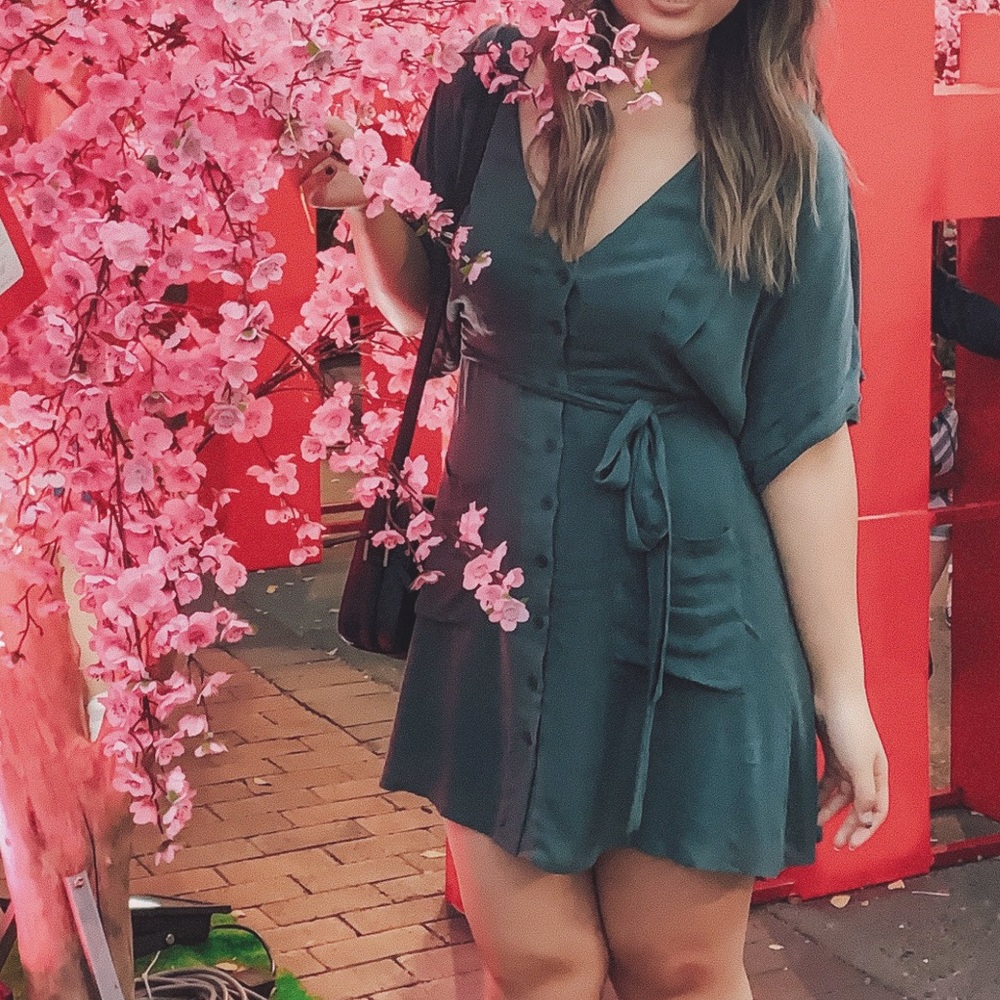 Blue flowy dress